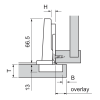Zawias Blum 110' nakładany, CLIP TOP, 71T3550